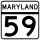 Maryland Route 59 marker