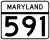Maryland Route 591 marker
