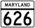 Maryland Route 626 marker