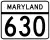 Maryland Route 630 marker