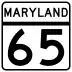Maryland Route 65 marker