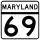 Maryland Route 69 marker