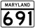 Maryland Route 691 marker