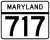Maryland Route 717 marker