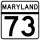 Maryland Route 73 marker
