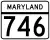 Maryland Route 746 marker
