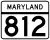 Maryland Route 812 marker