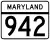 Maryland Route 942 marker