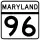 Maryland Route 96 marker