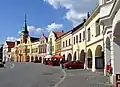 Míru Square, centre of the town