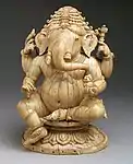 Ganesha; c. 14th-15th century; ivory; height: 18.4 cm; Metropolitan Museum of Art