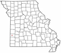 Location of Iantha in Missouri