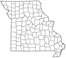 Location of Philadelphia in Missouri