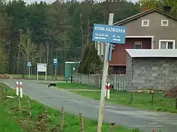 Road sign in Nowa Kazmierka
