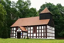 Timber-framed Catholic church
