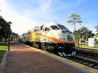 Locomotive MPI MP32PH-Q 103 SunRail in Winter Park station