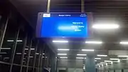 An electronic board at the entrance of the station.