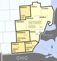 Metro Detroit Within Southeast Michigan