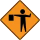 Flagger ahead