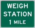 Weigh station sign