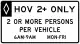 R3-13a: Preferential lane vehicle occupancy definition (overhead)