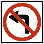 R3-2: Movement prohibition, no left turn