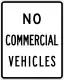 No commercial vehicles