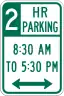 Two hour parking time
