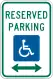 Reserved parking (wheelchair)