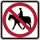 No horseback riding