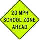 School Speed zone ahead