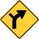Curve with minor road