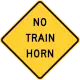 No train horn warning