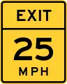 Exit speed advisory