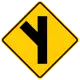 Slanted side road junction