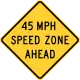 Speed zone ahead