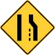 Right lane ends