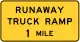 Runaway truck ramp ahead