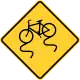 Bicycle slippery ahead