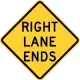 Lane ends