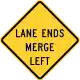 Lane ends merge