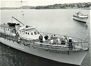 Fairmile B ML535 served with the 63rd ML Flotilla 1942-44. The picture shows her in 1962 after conversion to a ferry MV Western Lady