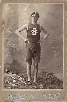 Ronald J. MacDonald, Olympic runner, Boston Marathon Champion in 1898.
