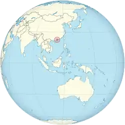 Location of Portuguese Macao