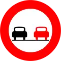 No overtaking