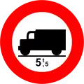 No cargo vehicles weighing more than 5.5 tonnes