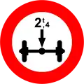 No vehicles weighing more than 2.4 tonnes per axle