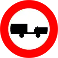 No vehicles pulling a trailer with 2 or more axles