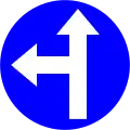 Proceed straight or turn left