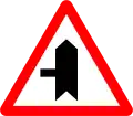 Junction with a road that does not have priority